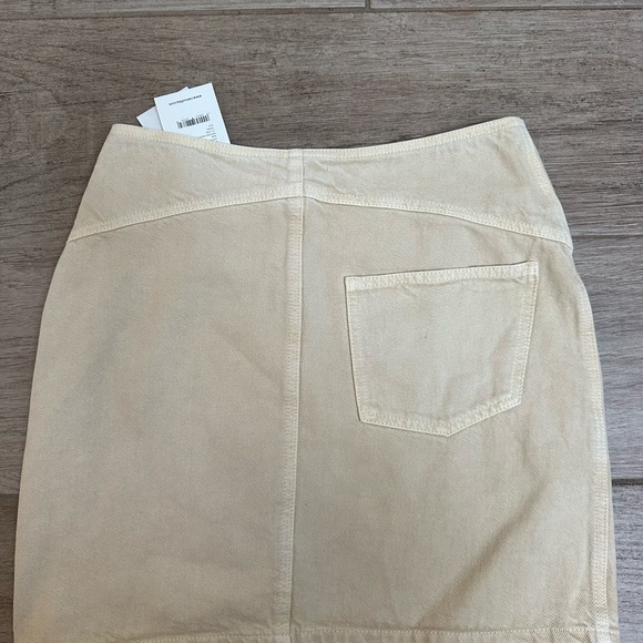 NWT Nanushka Amita Cream Button-Accent Mini Skirt - Picture 6 of 6